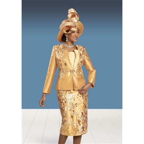 SOLID GOLD FOR THE SOLIDY STYLISH WOMAN- 3PC SUIT