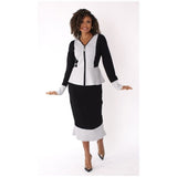STUNNING KAYLA KNIT SUIT IN BLACK AND WHITE-